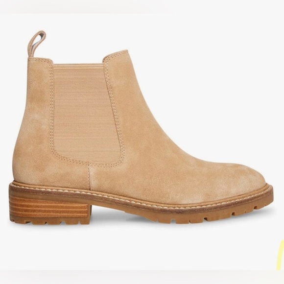 Steve Madden oatmeal Suede Leopold slip on Chelsea ankle‎ boot Booties size 12 - Picture 11 of 12